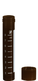 Screw cap tube, 10 ml, (LxØ): 79 x 16 mm, PP, with print