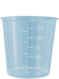 Vasos para orina, 125 ml, (ØxAl): 66 x 67 mm, PP, altamente transparente