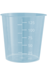 Becher de recueil des urines, 125 ml, (Ø x h) : 66 x 67 mm, PP, à haute transparence
