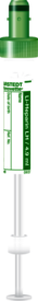 S-Monovette® Heparina de lítio LH, 4,9 ml, tampa verde, (CxØ): 90 x 13 mm, com etiqueta de papel