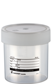 Multi-purpose container, max. volume: 250 ml, (LxØ): 78 x 70 mm, graduated, PP, translucent, with paper label