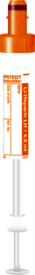 S-Monovette® Heparina de litio LH, 4,9 ml, cierre naranja, (LxØ): 90 x 13 mm, con etiqueta de papel