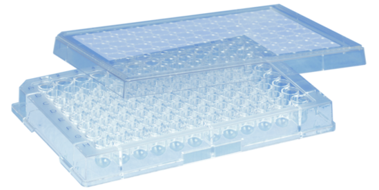 Plaque de culture cellulaire, 96 puits, surface : BIOFLOAT™, fond rond