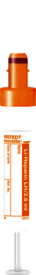 S-Monovette® Heparina de lítio LH, 2,6 ml, tampa laranja, (CxØ): 65 x 13 mm, com etiqueta de papel