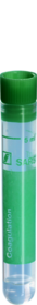 Sample tube, Citrate 9NC 0.106 mol/l 3.2%, 5 ml, cap green, (LxØ): 75 x 13 mm, with print