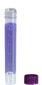 Tube avec bouchon à vis, 7 ml, (L x Ø) : 82 x 13 mm, PP, avec aplat