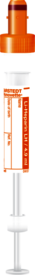 S-Monovette® Heparina de lítio LH, líquida, 4,9 ml, tampa laranja, (CxØ): 90 x 13 mm, com etiqueta de papel