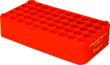 Block Rack D17, Ø da abertura: 17 mm, 5 x 10, laranja