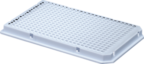Placa PCR margen completo, 384 pocillos, blanco, Perfil bajo, 40 µl, PCR Performance Tested, PP