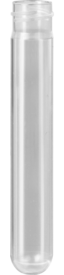Tube avec bouchon à vis, 5 ml, (L x Ø) : 75 x 13 mm, fond rond, PP, sans bouchon, 500 pièce(s)/pile