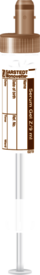 S-Monovette® Suero Gel CAT, 9 ml, cierre marrón, (LxØ): 92 x 16 mm, con etiqueta de papel