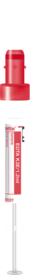 S-Monovette® EDTA K3E, 1.2 ml, cap red, (LxØ): 66 x 8 mm, with plastic label