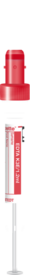 S-Monovette® EDTA K3E, 1,2 ml, bouchon rouge, (L x Ø) : 66 x 8 mm, avec étiquette plastique