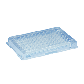 Plaque pour microtitration, 96 puits, fond rond, PS, transparent