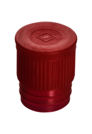 Push cap, red, suitable for tubes Ø 15.5, 16, 16.5, 16.8 and 17 mm