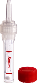 Multivette® 600 Serum CAT, 600 µl, cap red, screw cap