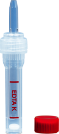 Multivette® 600 EDTA K3E, 600 µl, cierre rojo, tapón de rosca
