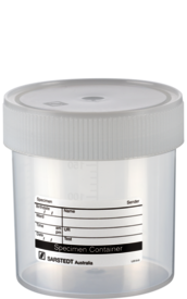 Multi-purpose container, max. volume: 250 ml, (LxØ): 78 x 70 mm, graduated, PS, transparent, with paper label