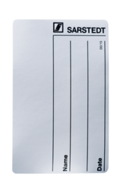 Étiquette autocollante, (L x l) : 62 x 40 mm, papier, blanc, Nom + date