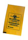 Disposal bags, 24 l, (LxW): 780 x 400 mm, PP, yellow, with print Biohazard