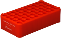 Block Rack D13, Ø orifice : 13 mm, 5 x 10, orange