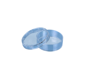 Placa de Petri, 35 x 10 mm, transparente, com saliências de ventilação
