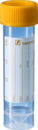Tube avec bouchon à vis, 25 ml, (L x Ø) : 90 x 25 mm, PP, avec étiquette papier