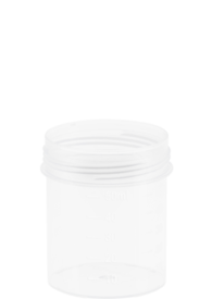 Multi-purpose container, max. volume: 70 ml, (LxØ): 55 x 44 mm, for screw cap 45 mm, graduated, PP, translucent