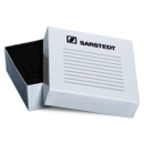 Caixa de armazenamento, tampa de encaixe, cartão, dimensão da grade: 8 x 8, para 64 recipientes