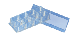 Cámara de cultivo celular x-well, 8 pocillos, en cubreobjetos