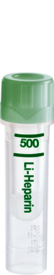 Microvette® 500 Heparina de lítio LH, 500 µl, tampa verde, fundo plano