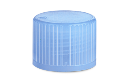 Screw cap, HD-PE, light blue, for tubes 75 x 13 mm