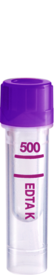Microvette® 500 EDTA K3E, bleiarm, 500 µl, Verschluss violett, Flachboden