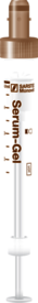 S-Monovette® Suero Gel CAT, 4,9 ml, cierre marrón, (LxØ): 90 x 13 mm, con etiqueta de plástico