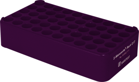 S-Monovette® rack D17, Ø opening: 17 mm, 5 x 10, violet