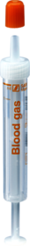 Monovette® para gases sanguíneos, heparina de lítio balanceada com cálcio, 1 ml, tampa branca/laranja, conexão: Luer (m)