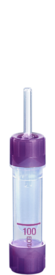 Microvette® 100 EDTA K3, 100 µl, tampa violeta, fundo plano