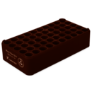 Block Rack D17, Ø orifice : 17 mm, 5 x 10, marron