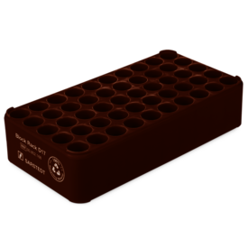 Block Rack D17, Ø da abertura: 17 mm, 5 x 10, castanho