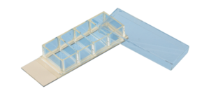 x-well Zellkulturkammer, 4 Well, auf lumox®-Objektträger, ablösbarer Rahmen