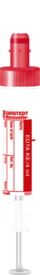 S-Monovette® EDTA K3, 4 ml, tampa vermelha, (CxØ): 75 x 15 mm, com etiqueta de papel