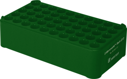 Block Rack D13, Ø orificio: 13 mm, 5 x 10, verde