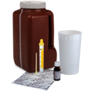 UriSet 24 NFT, with stabiliser, 3 l, with Urine-Monovette® 10 ml, brown, with light protection, graduated