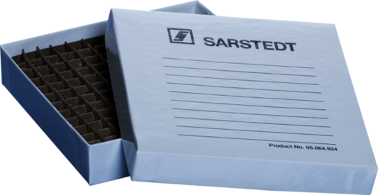 Boîte de conservation, couvercle coiffant, carton, format : 12 x 12, pour 144 récipients