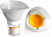Kit para urina de jato médio, 70 ml, (CxØ): 115 x 95 mm, para recipiente de 70 ml, graduado, PP, com etiqueta de papel