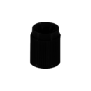 Tampa de rosca, HD-PE, preta, para tubos de Ø 13 mm