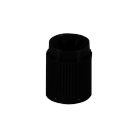 Screw cap, HD-PE, black, for tubes Ø 13 mm
