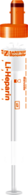 S-Monovette® Lithium heparin LH, 9 ml, cap orange, (LxØ): 92 x 16 mm, with plastic label