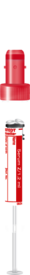 S-Monovette® Sérum CAT, 1,2 ml, bouchon rouge, (L x Ø) : 66 x 8 mm, avec étiquette plastique