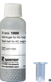 Küvette und Kugel, geeignet für Amelung KC-Coagulometer (makro), transparent